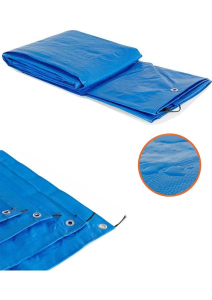 3x5 Metre Mavi Çadır Branda Gölgelik Su Toz Geçirmez Tente