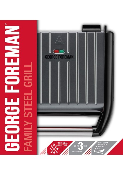 25041-56 Family Steel Grill Gunmetal Elektrikli Izgara indirimleri