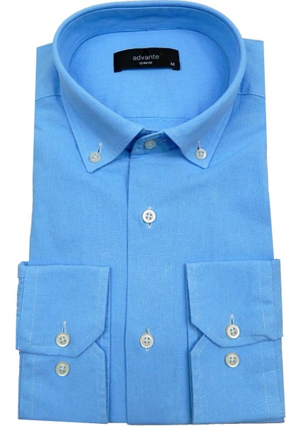 Erkek Slim Fit Keten Gömlek BGL-ST00164