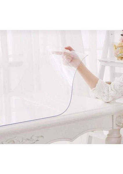 1.5mm Şeffaf Kalın Mika Masa Örtüsü Pvc (EN:80CM)