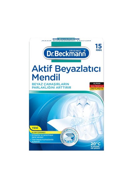 Aktif Beyazlatıcı Mendil 15'li