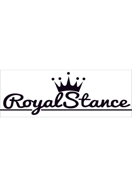 Royal Stance Siyah Etiket Folyo Sticker 32X10CM