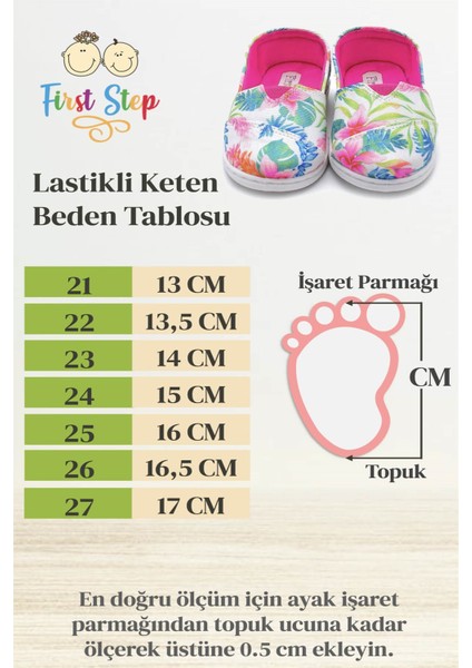 First Step Çocuk Keten Babet Ayakkabı MAVI-F-486