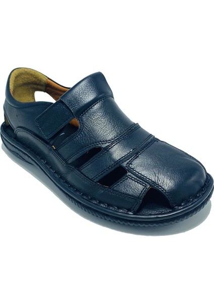 Çelık 5064 Deri Burnu Kapalı Sandalet Siyah modelleri