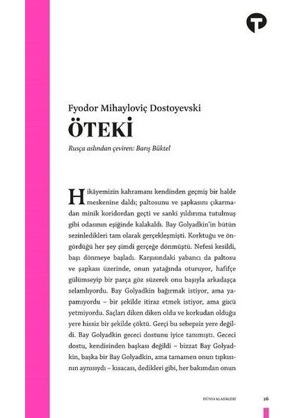 Öteki - Fyodor Mihayloviç Dostoyevski