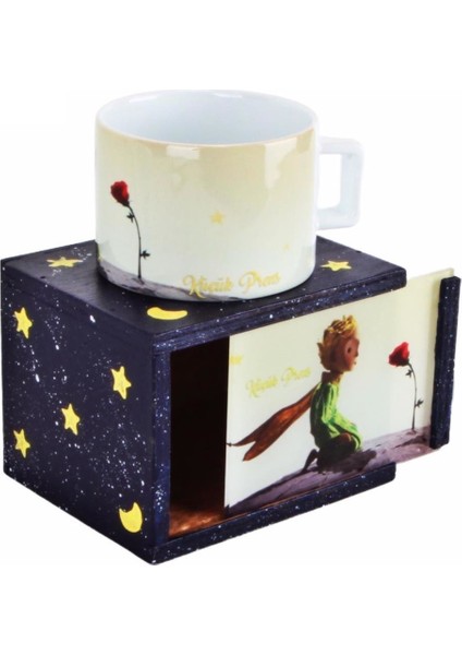 Küçük Prens Işıklı Biblo Kalemlik Ahşap Kutulu Kupa modelleri