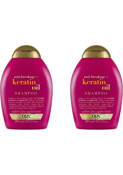 Keratin Oil Kırılma Karşıtı Şampuan 385 ml x 2 Adet