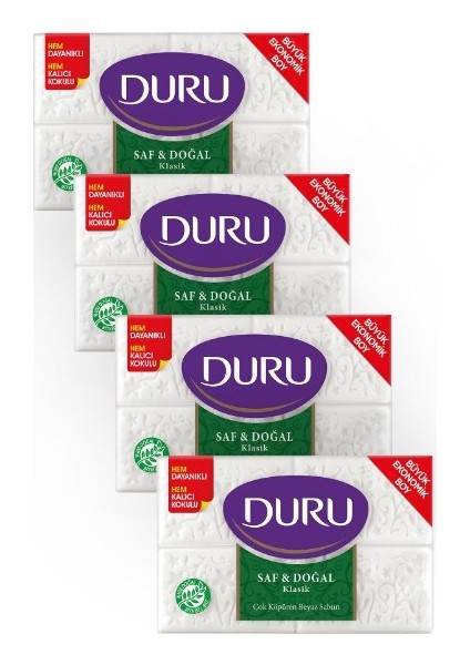 Klasik Banyo Sabunu Saf ve Doğal 150 gr 4 Lü Paket x 4 Adet