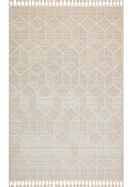 Soho Sh 03 Bej Hav Toz Vermez Etnik Örgü Ince Halı Kilim