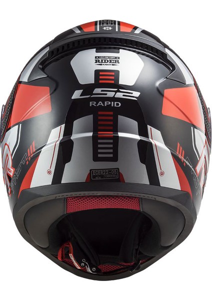 Rapid Stratus Siyah - Kırmızı - Gri Kask