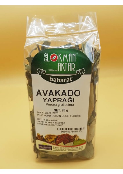 Avakado Yaprağı 25 gr