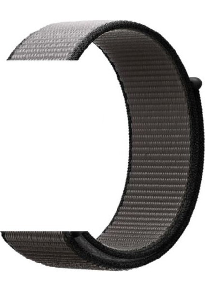 Honor Magicwatch 2 Classic 42MM Uyumlu Kordon Velcro Kumaş Saat Kordonu Kayış 20/LM10-GRI