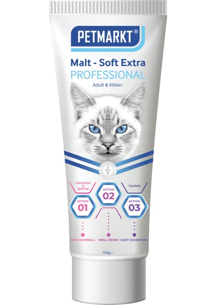 Petmarkt Profesyonel Malt Paste Tüy Yumağı Önleyici Yetişkin ve Yavru Kediler İçin - 100 gr
