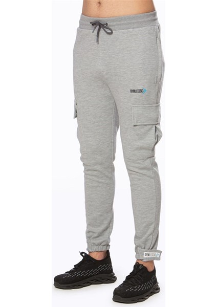 Erkek Gri Melanj Kargo Cepli Çelikli Interlok Spor Eşofman Altı fiyatları
