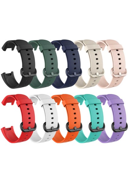 Redmi Watch Uyumlu (Renkli Soft Tasarım) Klasik Kordon Turuncu modelleri