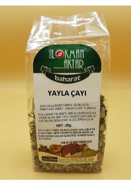 Yayla Çayı 20 gr