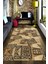 Kaymaz Taban Yıkanabilir Geometrik Leopar Tahta Desenli Halı 1