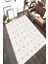 Kaymaz Taban Yıkanabilir Motif Çerçeve Modern Çiçek Desenli Halı 1