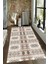 Kaymaz Taban Yıkanabilir Eskitme Metraj Kilim Desenli Halı 1