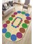 Kaymaz Taban Yıkanabilir Oval Hasır Çerçeve Desenli Halı 1