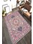 Kaymaz Taban Yıkanabilir Mor Motifli Kilim Desenli Halı 1