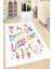 Dream Big Desen Kaymaz Taban Yıkanabilir Dijital Baskı Çocuk Halısı 1