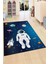 Kaymaz Taban Yıkanabilir Uzaydaki Astronot Desenli Çocuk Halısı 1