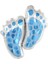Ayak Şekilli Mavi Folyo Balon 1