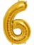 6 Rakam Folyo Balon Gold 100 cm (1 Metre) 1