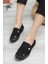 Ped Lastikli Siyah Kadın Ayakkabı 3
