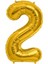 2 Rakam Folyo Balon Gold 100 cm (1 Metre) 1