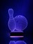 Bowlıng 3D 16 Renk Dekoratif Lamba 3