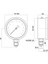 0-10 Bar 100 mm Alttan Bağlantılı Gliserinli Manometre G 1/2 Inç 2