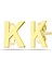 Altın K Harfi Küpe 2
