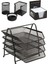 Evrak Rafı Metal 4'lü + Mekanizma Perfore Set 3'lü + Kaneks Ergonomik Tasarım Zımba Makinası 2