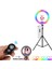 26 cm Youtube Instagram Tiktok Selfie Rgb LED Halka Işık + 2.1 mt Tripod + Bluetooth Kumanda AL2643 1