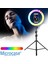 26 cm Youtube Instagram Tiktok Selfie Rgb LED Halka Işık + 2.1 mt Tripod + Bluetooth Kumanda AL2643 3