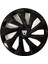 dacia 15'' Inç Piano Black Siyah 4lü Set Jant Kapağı Çelik Görünümlü 1