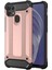 Oppo A15 Kapak Çift Katmanlı Zırh Tank Kılıf - Rose Gold 1