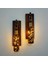 Retro Yeşil Şişeli LED Işıklı, Ceviz Aplik, 2 Li Set 1