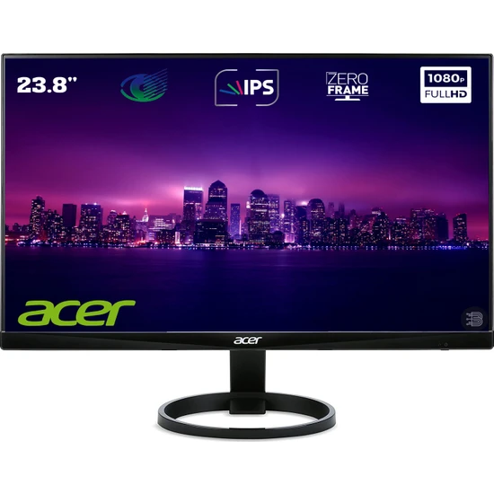 Acer R240HY 23.8 (HDMI+VGA+DVI) Full HD IPS LED Monitör UM.QR0EE.026