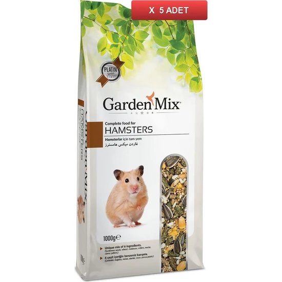 Garden Mix Platin Hamster Yemi 1 kg x 5 Adet