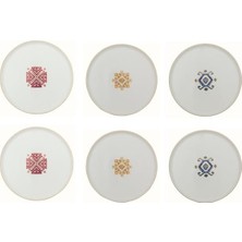 Porland Arabesque 6'lı Düz Tabak 21 cm