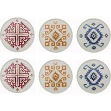 Porland Arabesque 6'lı Düz Tabak 18 cm