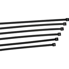 Muhtelif Plastik Kilitli Kelepçe / Kablo Bağı / Cırt Siyah - 3X150 (100 Adet)