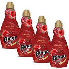 Bingo Konsantre Yumuşatıcı 1440 ml Aşkla Gül 4'lü Ekonomi Paketi