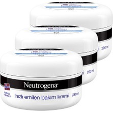 Neutrogena Norveç Formülü Hızlı Emilen Bakım Kremi 200 ml x 3 Adet