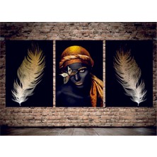 Güneş Lazer Hayvan Görselli Dekorasyon Duvar Tablosu 3 Lü Set