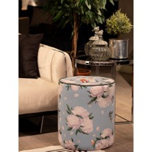 Adawall Home Blue-White Rose Puf