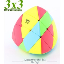 Mrs Toys Qiyi Mastermorphix 3X3 Piramit Küp Zeka Küpü Rubik Küp Sabır Küpü akıl küpü